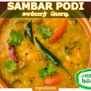 Gramiya Noruvai Sambar Podi – Authentic South Indian Spice Blend(250g)